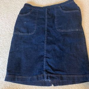 Vintage high-waisted jean skirt